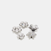 Monochrome Silver Flowers 5 Pack
