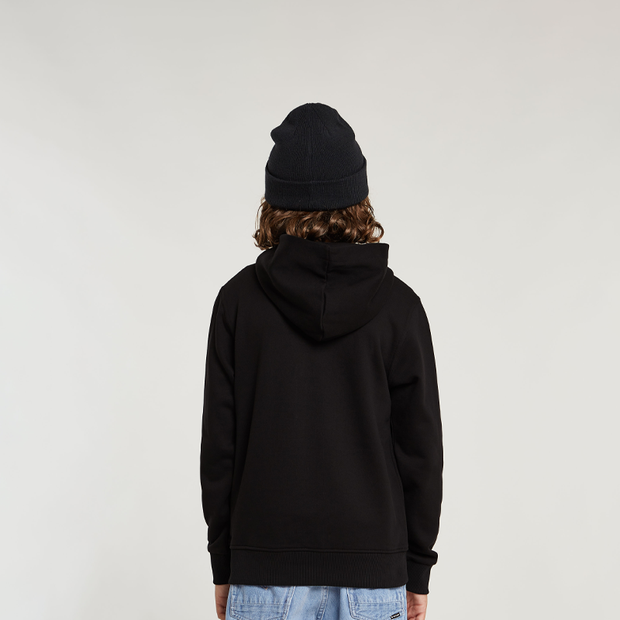 Hooded Half Zip Black